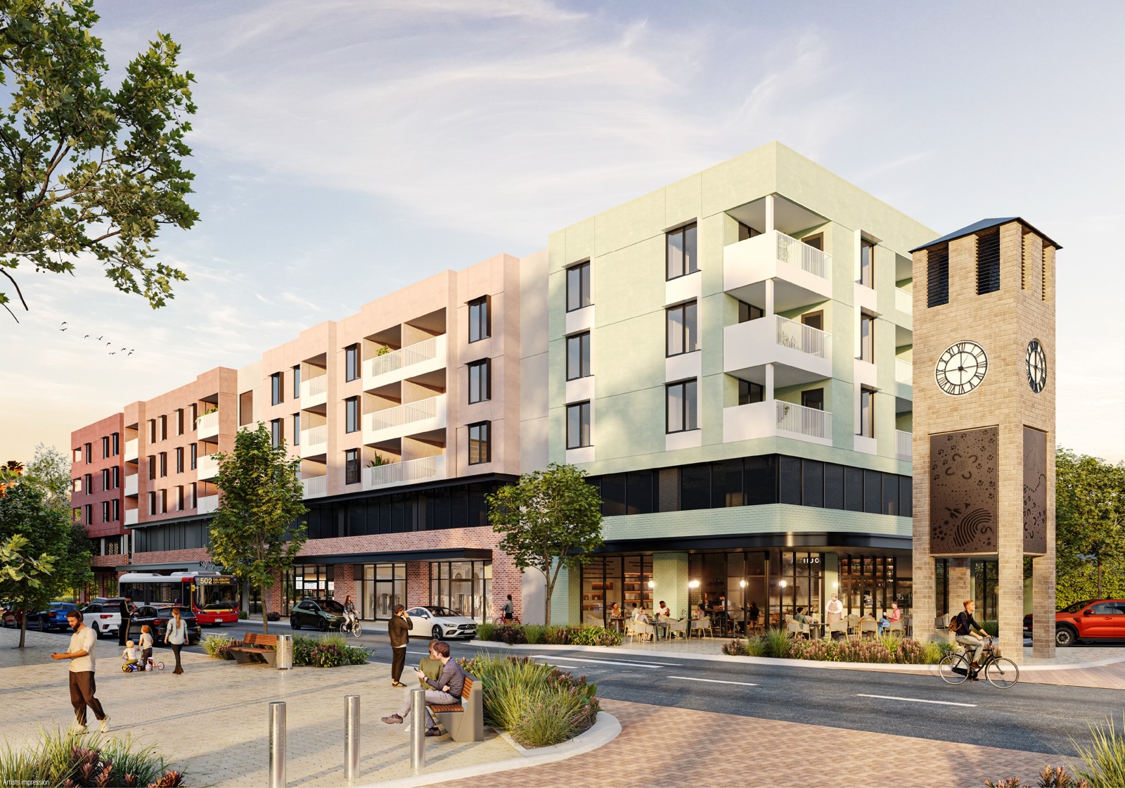 Exterior render — Southend Apartments at 53–59 John Street, Salisbury City Centre